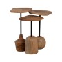 Table d'appoint Noir Naturel 35 x 35 x 65 cm