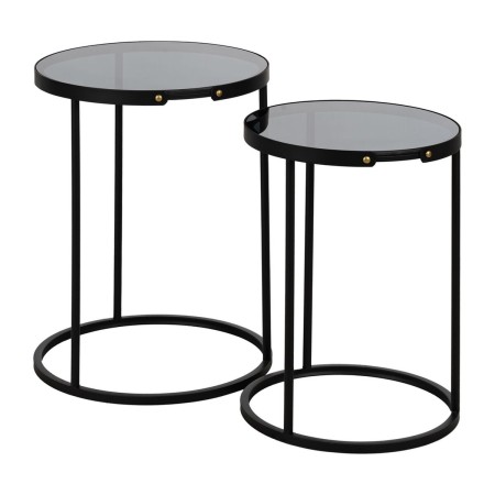 Jeu de 2 tables Noir 46 x 46 x 60 cm (2 Unités)