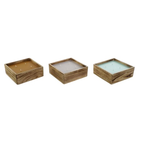 Bougie DKD Home Decor Citronnelle (20 x 20 x 7.5 cm) (3 pcs)