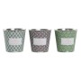 Ensemble de Bougies DKD Home Decor Lush Vibes (3 pcs) (8 x 8 x 7,5 cm)