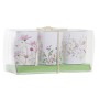 Ensemble de Bougies DKD Home Decor Fleurs Shabby Chic (3 pcs) (5 x 5 x 6 cm)