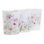 Ensemble de Bougies DKD Home Decor Fleurs Shabby Chic (3 pcs) (5 x 5 x 6 cm)