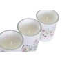 Ensemble de Bougies DKD Home Decor Fleurs Shabby Chic (3 pcs) (5 x 5 x 6 cm)