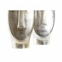 Vase DKD Home Decor Doré Visage Champagne Argenté Aluminium Moderne (14 x 14 x 31 cm) (2 Unités)