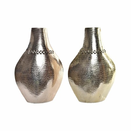 Vase DKD Home Decor Cuivre Doré Aluminium Arabe (28 x 11 x 41 cm) (2 Unités)