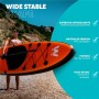 Tabla de Paddle Surf Hinchable con Accesorios Winvey SUP-O Naranja