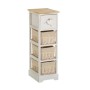 Caisson à Tiroirs SWEET HEART Crème Naturel 26 x 32 x 81 cm
