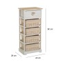 Caisson à Tiroirs SWEET HEART Crème Naturel 40 x 29 x 90 cm