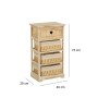 Cajonera COUNTRY Natural 40 x 29 x 73 cm