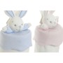 Porte-biberon DKD Home Decor Bleu Rose Lapin Polyester (9 x 10 x 30 cm) (2 Unités)