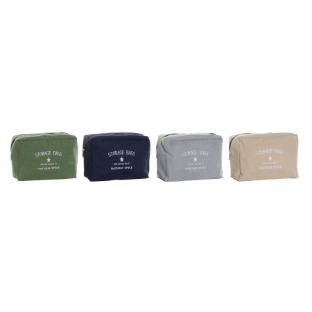 Trousse de toilette DKD Home Decor Gris Vert Crème Blue marine (20 x 8 x 14 cm) (4 Unités)