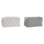 Trousse de toilette DKD Home Decor Gris Blanc (2 Unités) (30 x 10 x 15 cm)