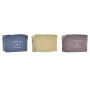 Trousse de toilette DKD Home Decor Bleu Jaune Bordeaux Moderne (20 x 8 x 14 cm) (3 Unités)