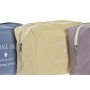 Trousse de toilette DKD Home Decor Bleu Jaune Bordeaux Moderne (20 x 8 x 14 cm) (3 Unités)