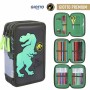 Trousse Scolaire avec Accessoires Jurassic Park Multicouleur Vert foncé