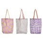 Sac à Achats DKD Home Decor Fleurs Nylon (43 x 15 x 42 cm) (3 Unités)