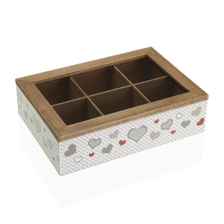 Boîte pour infusions Versa Bois 17 x 7 x 24 cm