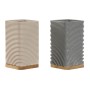 Support pour brosses à dents Home ESPRIT Gris Crème Bambou Dolomite 7 x 7 x 12 cm (2 Unités)