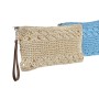 Trousse de toilette DKD Home Decor Coton PU Beige Bleu (32 x 5 x 20 cm) (2 Unités)