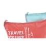 Nécessaire de Voyage DKD Home Decor Turquoise Polyester Corail (2 Unités)