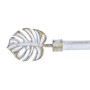 Tringle à Rideau DKD Home Decor Extensible Doré Métal Blanc Tropical Feuille d'une plante (120 x 16 x 16 cm)