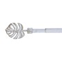 Tringle à Rideau DKD Home Decor Extensible Doré Métal Blanc Tropical Feuille d'une plante (160 x 16 x 16 cm)