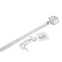 Tringle à Rideau DKD Home Decor Extensible Doré Métal Blanc Tropical Feuille d'une plante (160 x 16 x 16 cm)