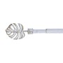 Tringle à Rideau DKD Home Decor Extensible Double Doré Métal Blanc Tropical Feuille d'une plante (160 x 16 x 16 cm)