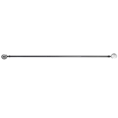 Tringle à Rideau DKD Home Decor Extensible Métal Gris foncé Spirales (160 x 16 x 16 cm)