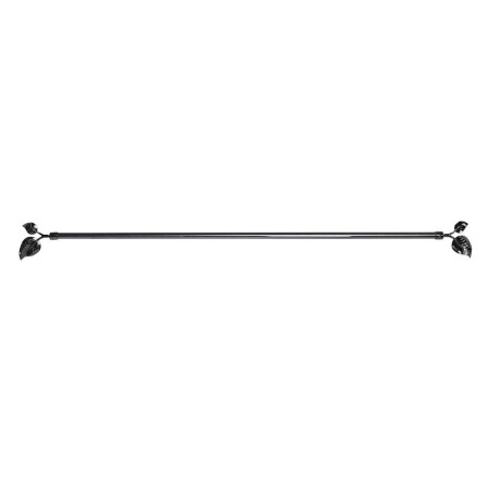 Tringle à Rideau DKD Home Decor Extensible Métal Gris foncé Feuille d'une plante (120 x 16 x 16 cm)
