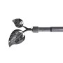 Tringle à Rideau DKD Home Decor Extensible Métal Gris foncé Feuille d'une plante (160 x 16 x 16 cm)