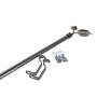 Tringle à Rideau DKD Home Decor Extensible Métal Gris foncé Feuille d'une plante (160 x 16 x 16 cm)