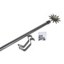 Tringle à Rideau DKD Home Decor Extensible Métal Gris foncé soleil (120 x 16 x 16 cm)