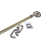 Tringle à Rideau DKD Home Decor Extensible Doré Métal Spirales (160 x 16 x 16 cm)