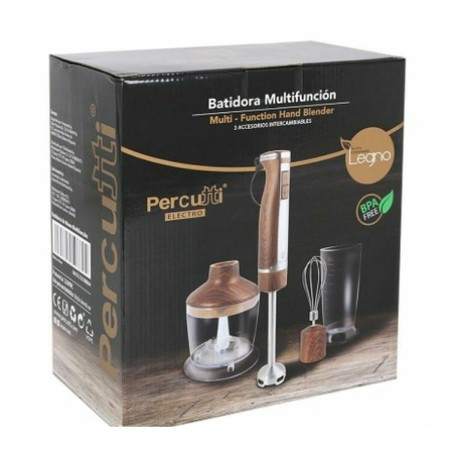 Batidora de Mano Multifunción con Accesorios Percutti Negro 1100 W