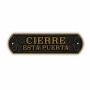 Plaque Magnet & Steel Cierre esta puerta 24 x 7,2 cm