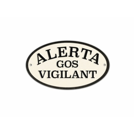 Placa Magnet & Steel Alerta Gos Vigilant 16,3 x 9,5 cm