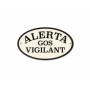 Plaque Magnet & Steel Alerta Gos Vigilant 16,3 x 9,5 cm