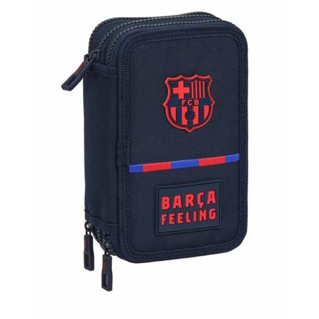 Estuche Escolar F.C. Barcelona Azul marino 12,5 x 20,5 x 6 cm