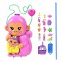 Muñeco Bebé con Accesorios Polly Pocket Mommy Monkey and Baby