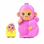 Muñeco Bebé con Accesorios Polly Pocket Mommy Monkey and Baby