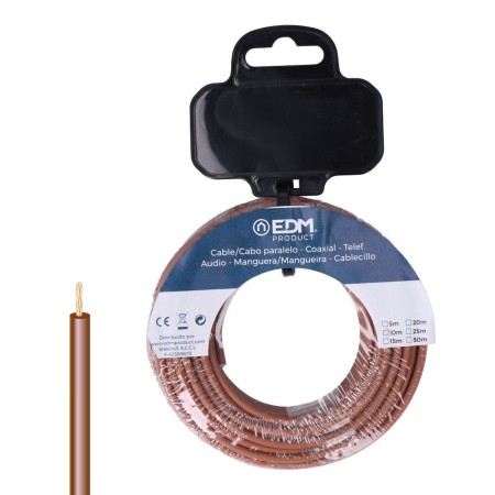 Cable Eléctrico Unifilar EDM 28580 Marrón 15 m h07z1-k