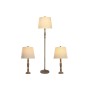 Lámpara de Pie Home ESPRIT Marrón Crema 50 W 220 V 38 x 38 x 150 cm (3 Piezas)