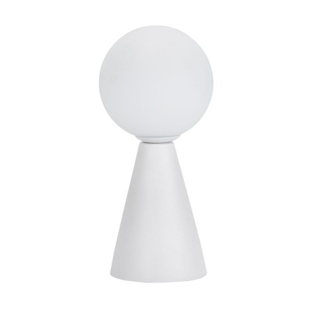 Lampe de bureau Versa Blanc Céramique Verre 40 W 10 x 22,5 cm Prisme