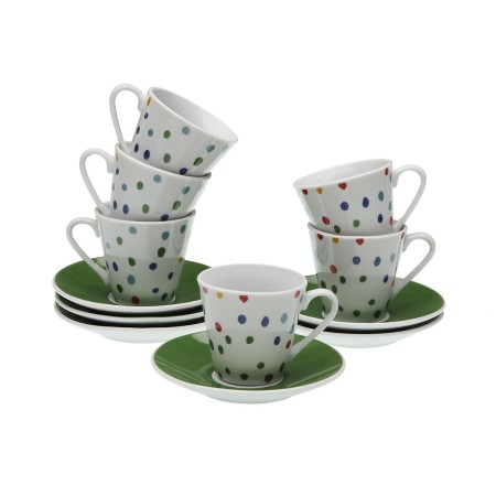Lot de tasses avec soucoupes Versa Dotty Porcelaine