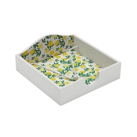 Porte-serviettes Versa Bois MDF 18 x 7 x 18 cm Citron