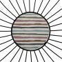 Panier Versa Noir Métal Acier Bois MDF 28 x 11 x 28 cm