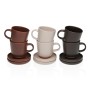 Juego de Tazas con Platos Versa Charlize Gres
