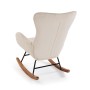 Fauteuil à Bascule Versa Kora Blanc Bois Métal Bois d'hévéa 86 x 92 x 67 cm