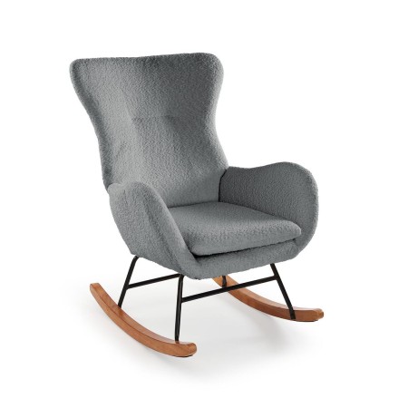 Mecedora Versa Kora Gris Madera Metal Madera de caucho 86 x 92 x 67 cm